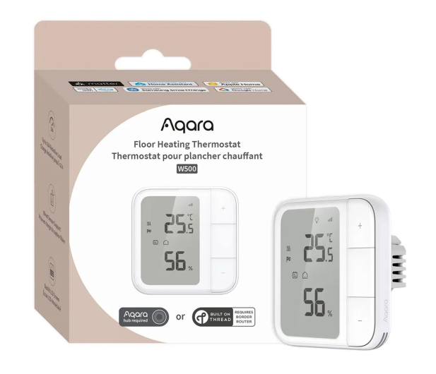 AQARA Floor Heating Thermostat W500 Termostat do ogrzewania UT-A01D - 1350657 - zdjęcie
